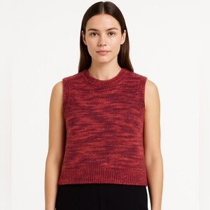 Eileen Fisher Merino Wool Silk Sleeveless Sweater Abstract Knit Tank Size M